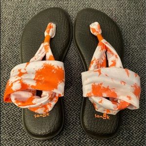Sanuk Women’s Yoga Sling Orange Tie Dye Sandal